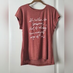 NWT Joyfolie Mia Joy Whiskey Tee Cedar Rust Medium